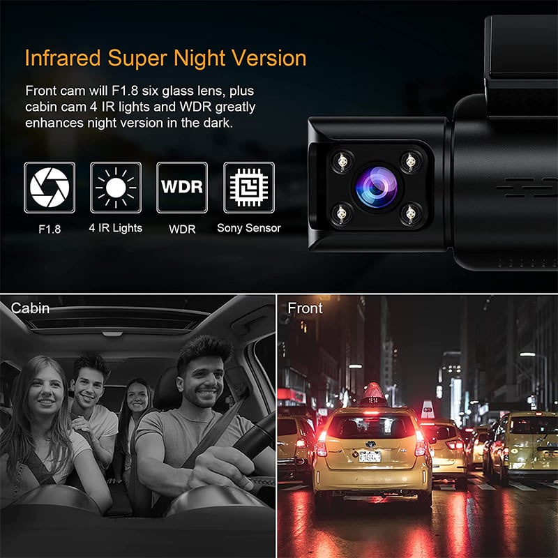 TOGUARD CE66A/DC14 GPS 4K WiFi 2k+1080P+1080P 3 Way Triple Car Dash Cam（Out of stock in CA &US）