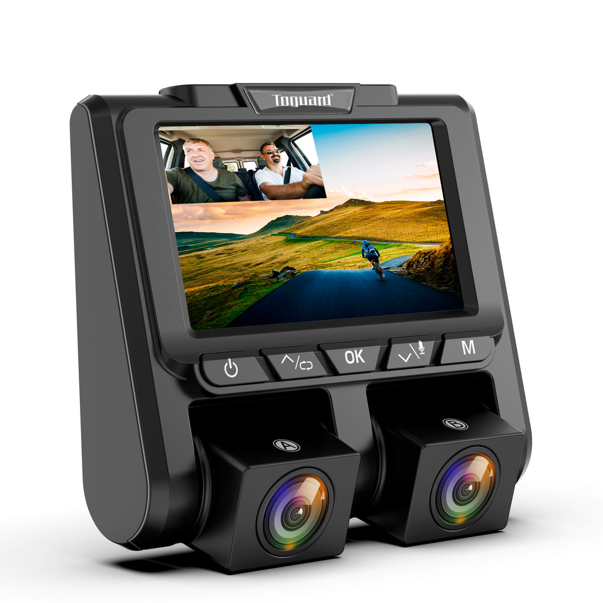 TOGUARD HD CAMERA ドライブレコーダー Full HD 1080P Inside and Outside Dual Dash Cam For Vehicles