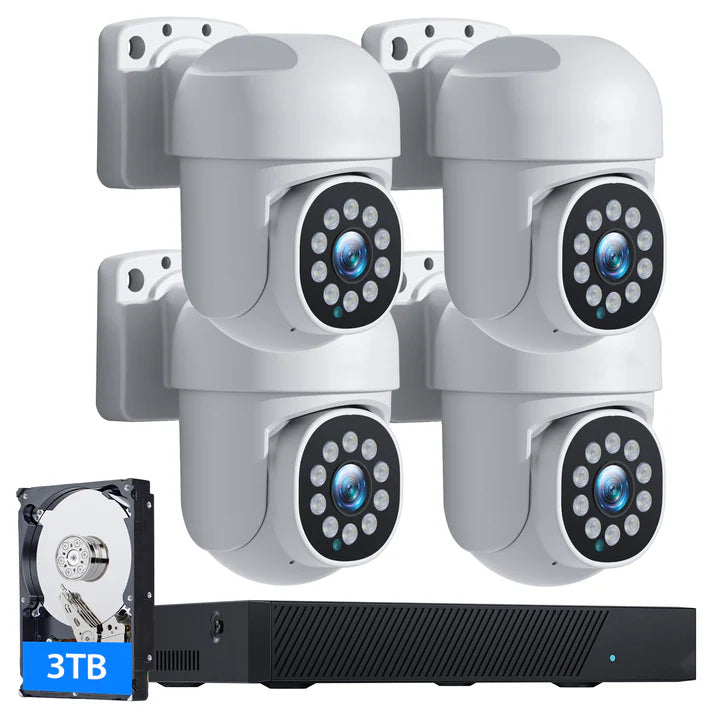 Toguard SC36 4K 5MP Security Camera System PTZ Home CCTV Camera with 8CH NVR and Motion Tracking, Color Night Vision