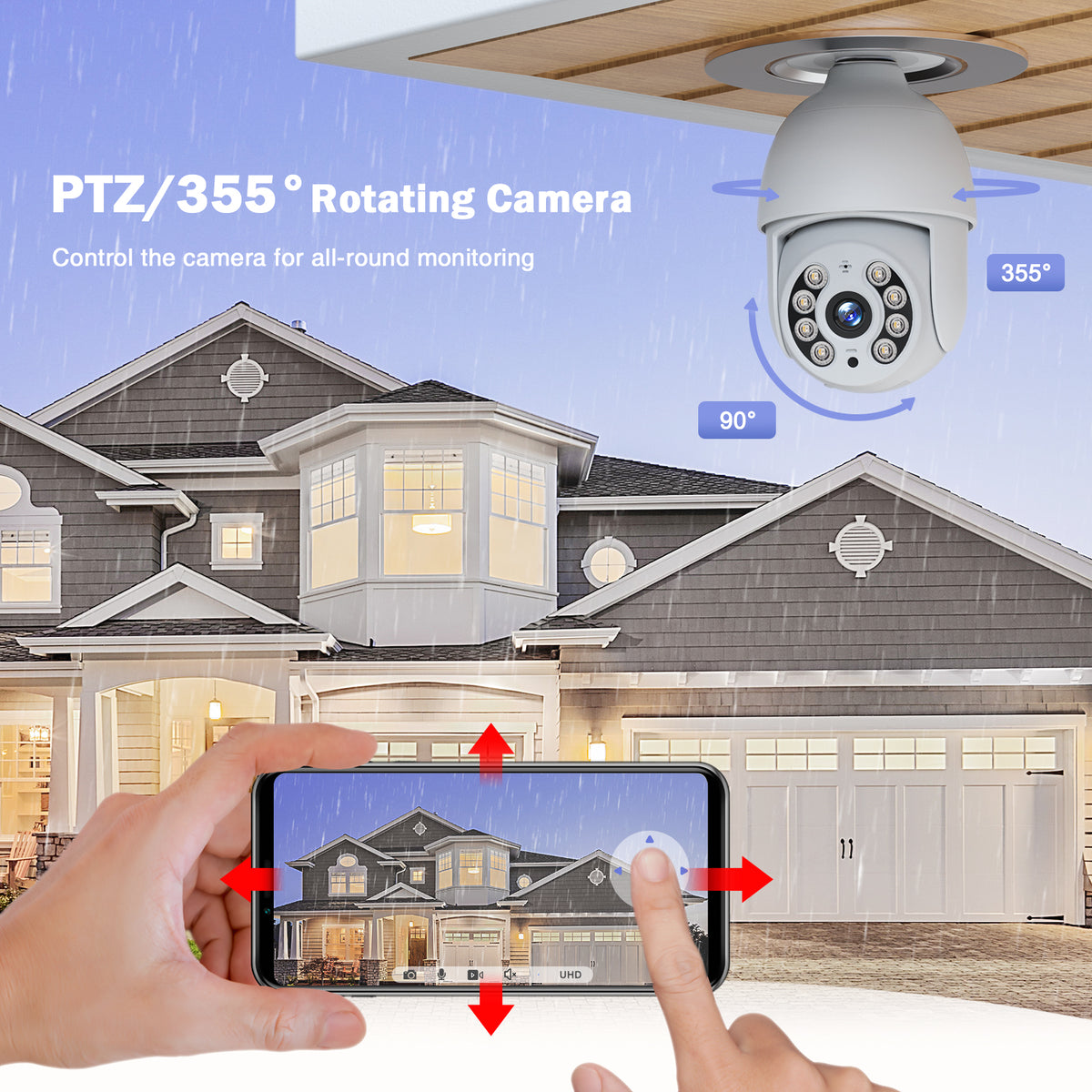 Toguard SC30 4MP Light Bulb Security Camera Wireless Cam with Color Ni ...