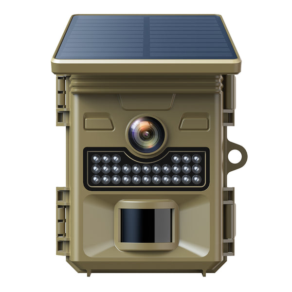  1080P 32MP Trail Cameras Solar Powered Game Camera with Night Vision Motion Activated IP66 Waterproof Loop Recording for Wildlife Monitoring