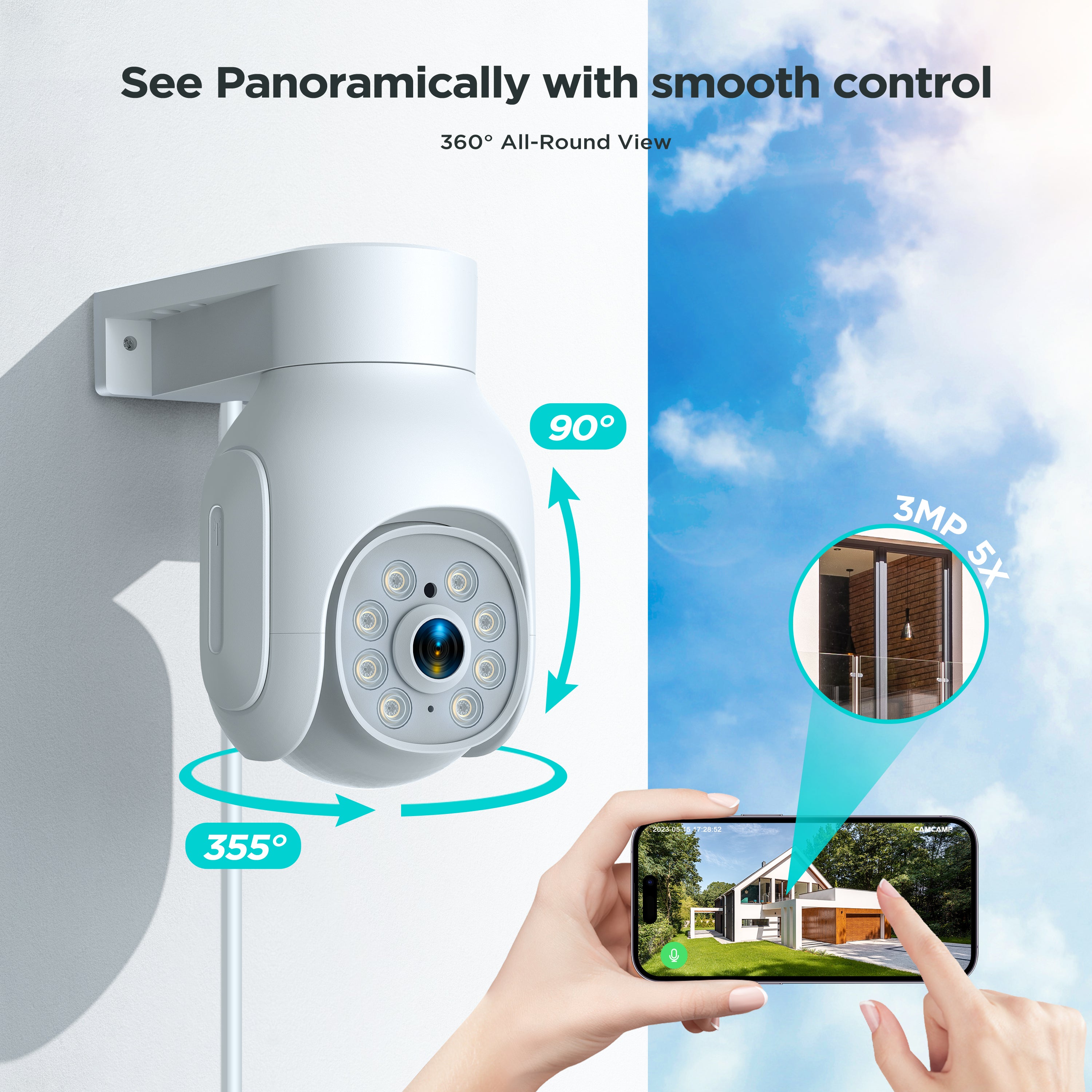 Wireless Outdoor Security Camera with Smart Motion