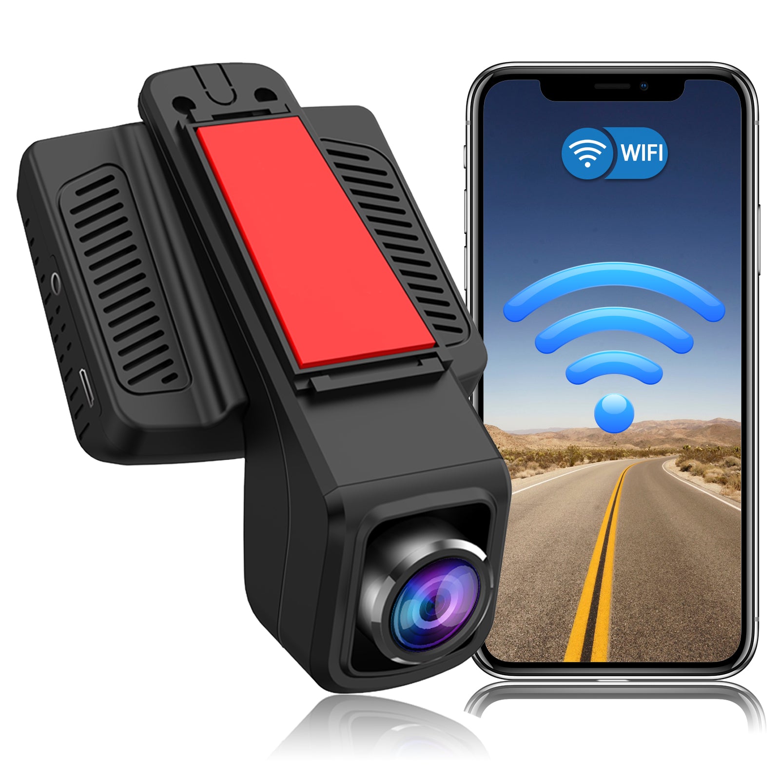 1080P GPS Driving Recorder, Mini DVR Car Camera Car Driving Recorder with 2.45 IPS LCD and 170° Wide Angle Camera