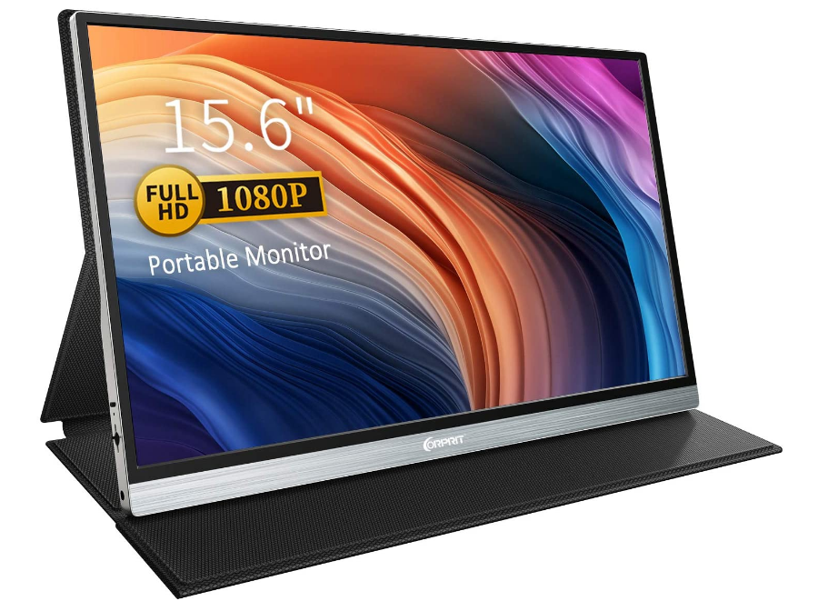 Corprit D158 Aktualisierter 15,6" 1080P FHD USB Tragbarer Monitor für Laptop