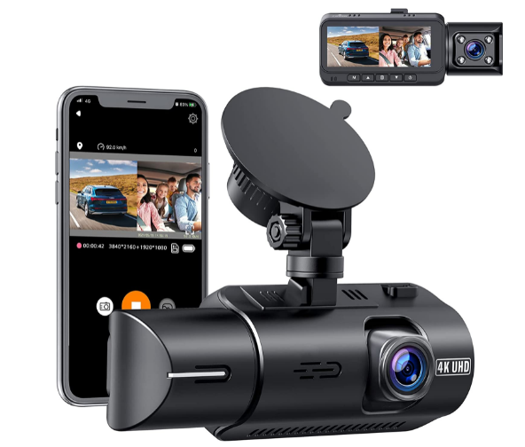 Dash Cam for Cars Car Camera Dash Cam 4K WIFI Camera for Car Front