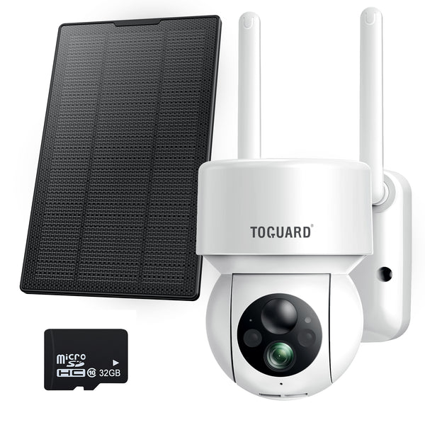 Toguard AP55 1080 PTZ 15000mAh Rechargeable Battery Security Camera With Solar Panel