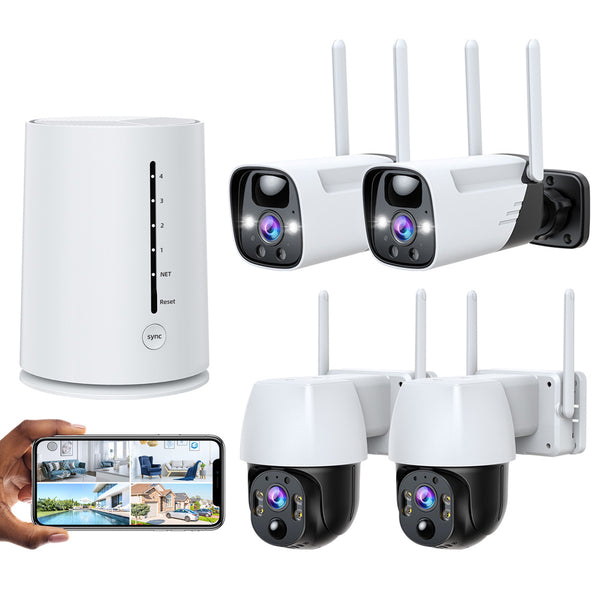 Toguard SC06 4MP 100% Wire-Free Battery Powered Security Camera System No Monthly Fee