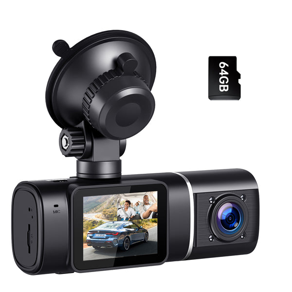Toguard C310 Dual Dash Cam Front and Inside 1080P Dash Camera for Cars With 64GB SD Card(USA  ONLY)