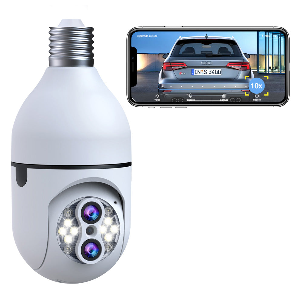 Toguard SC11 2MP 10 x Zoom Wireless WiFi PTZ Light Bulb Security Camera
