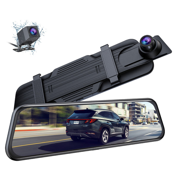 Toguard RM01 10" 4K Front and Rear Mirror Dash Cam With Voice Control,Touch Screen,Emergency Lock & Parking Assistant （Only Available in the US）