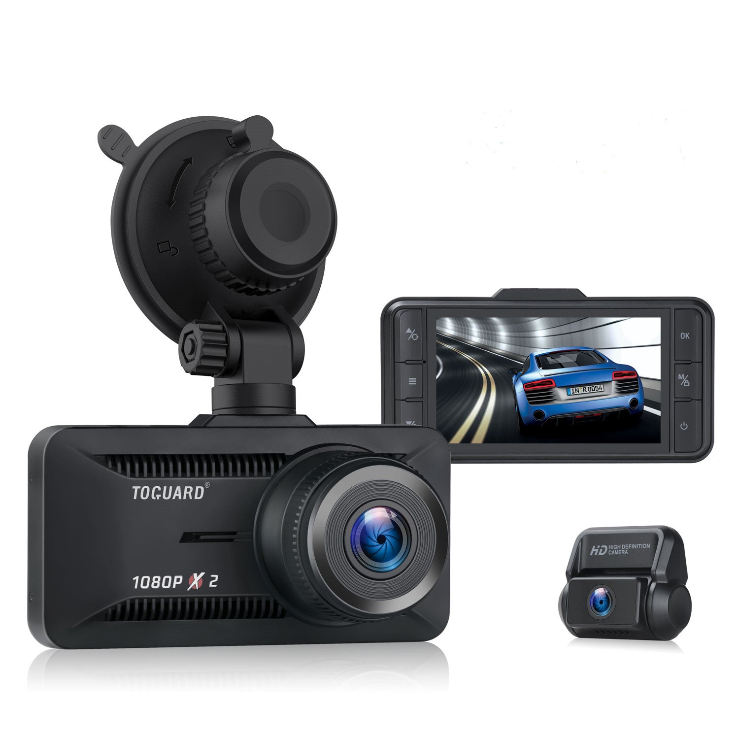 Dashcam Voiture - Caméra pour Voiture Quadruple Objectif avec Vision N