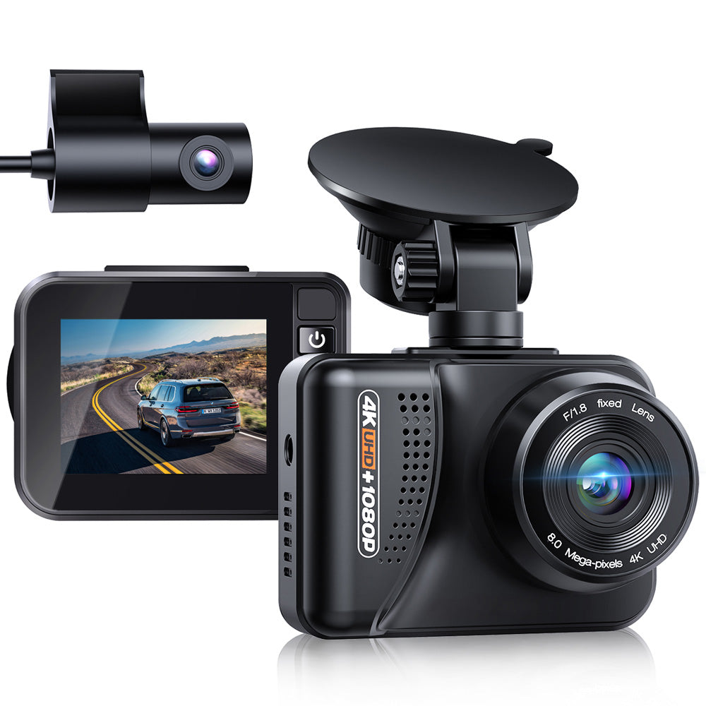 4K 3 LCD Dual Dash Camera Monitor with 24 Hours Parking - Toguard DashCam  – Toguard camera