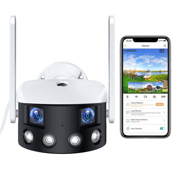Toguard SC10 4MP Dual-Lens 180° Ultra Wide Angle Wireless Security Camera(USA  ONLY)