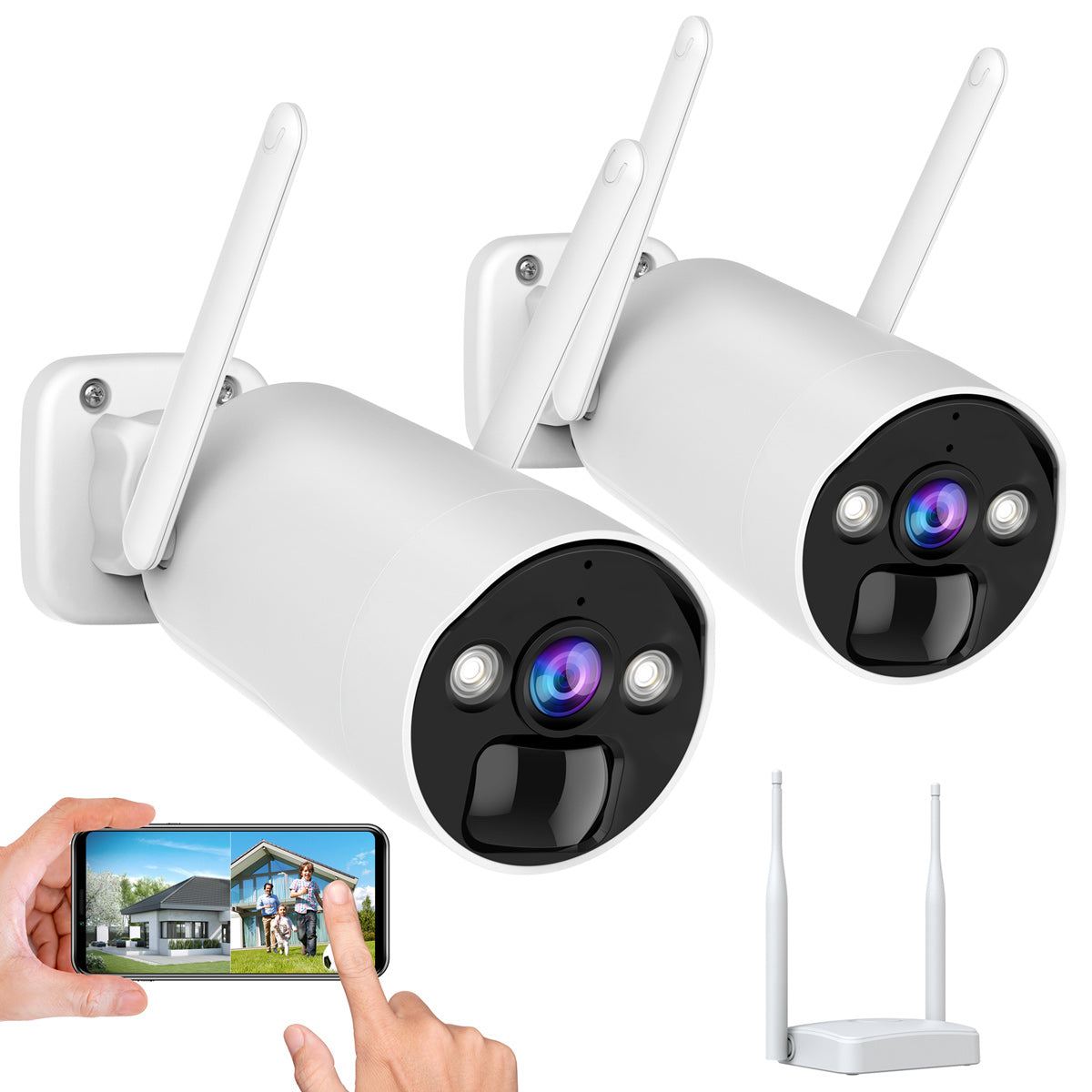 Toguard SC03 3MP Wireless Battery Security Camera And WiFi Base Station