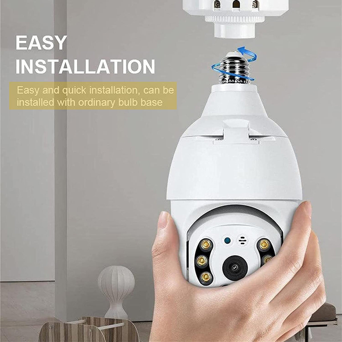 Toguard SC07 1080P Color Night Vision WiFi Light Bulb Security Camera ...
