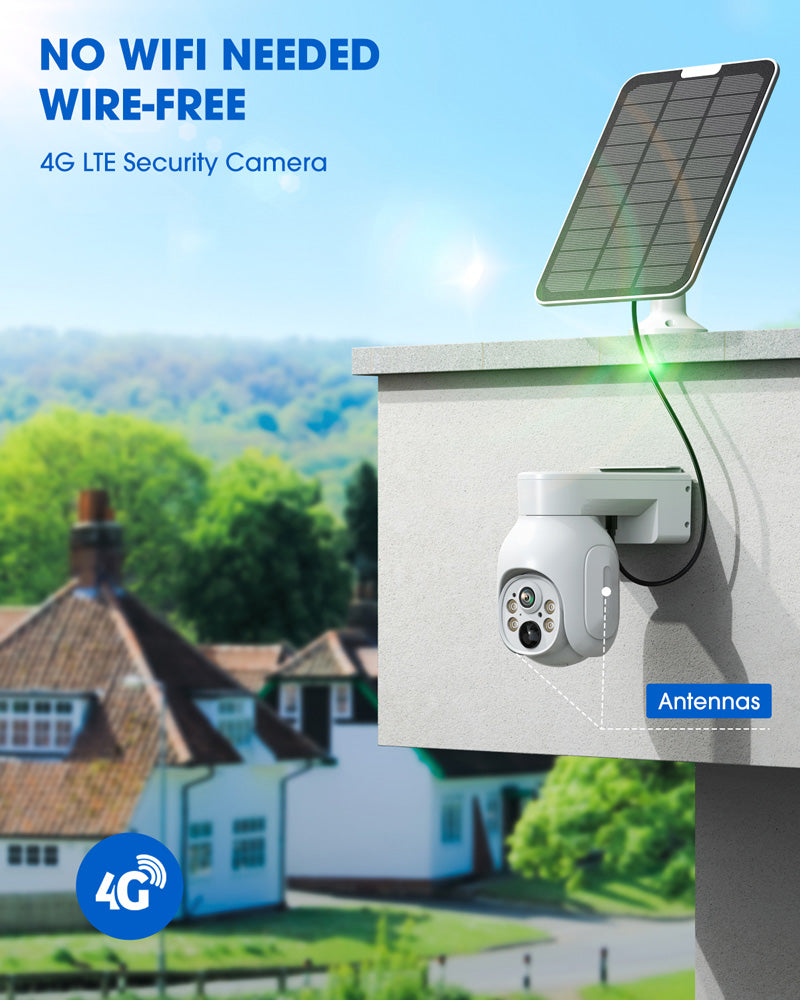 Toguard SC12 3MP 4G LTE No WiFi Cellular Security Camera With Solar Panel & SIM Card(USA  ONLY)