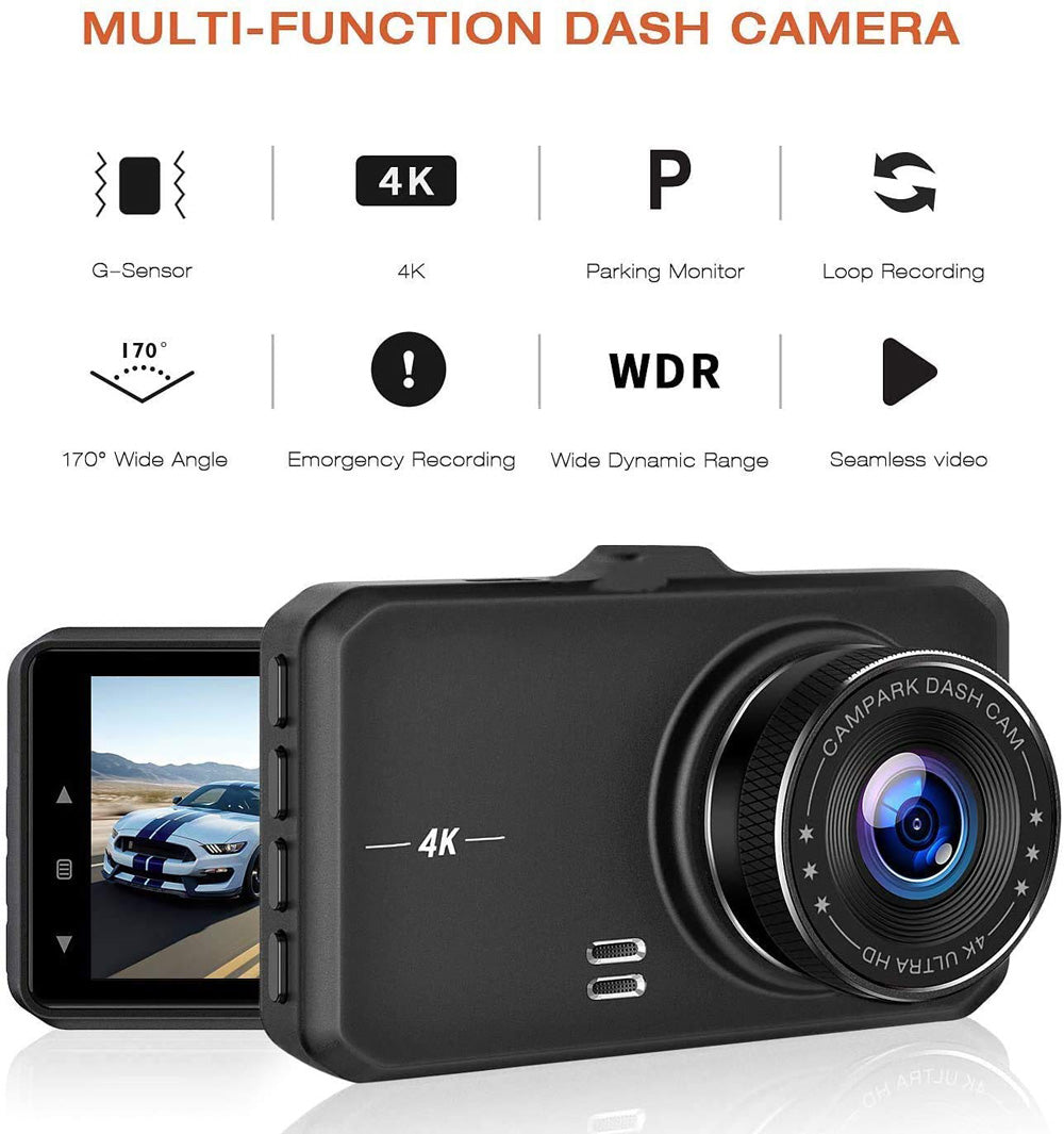 toguard DC10 Dash Cam 4K UHD DVR Driving Recorder Camera