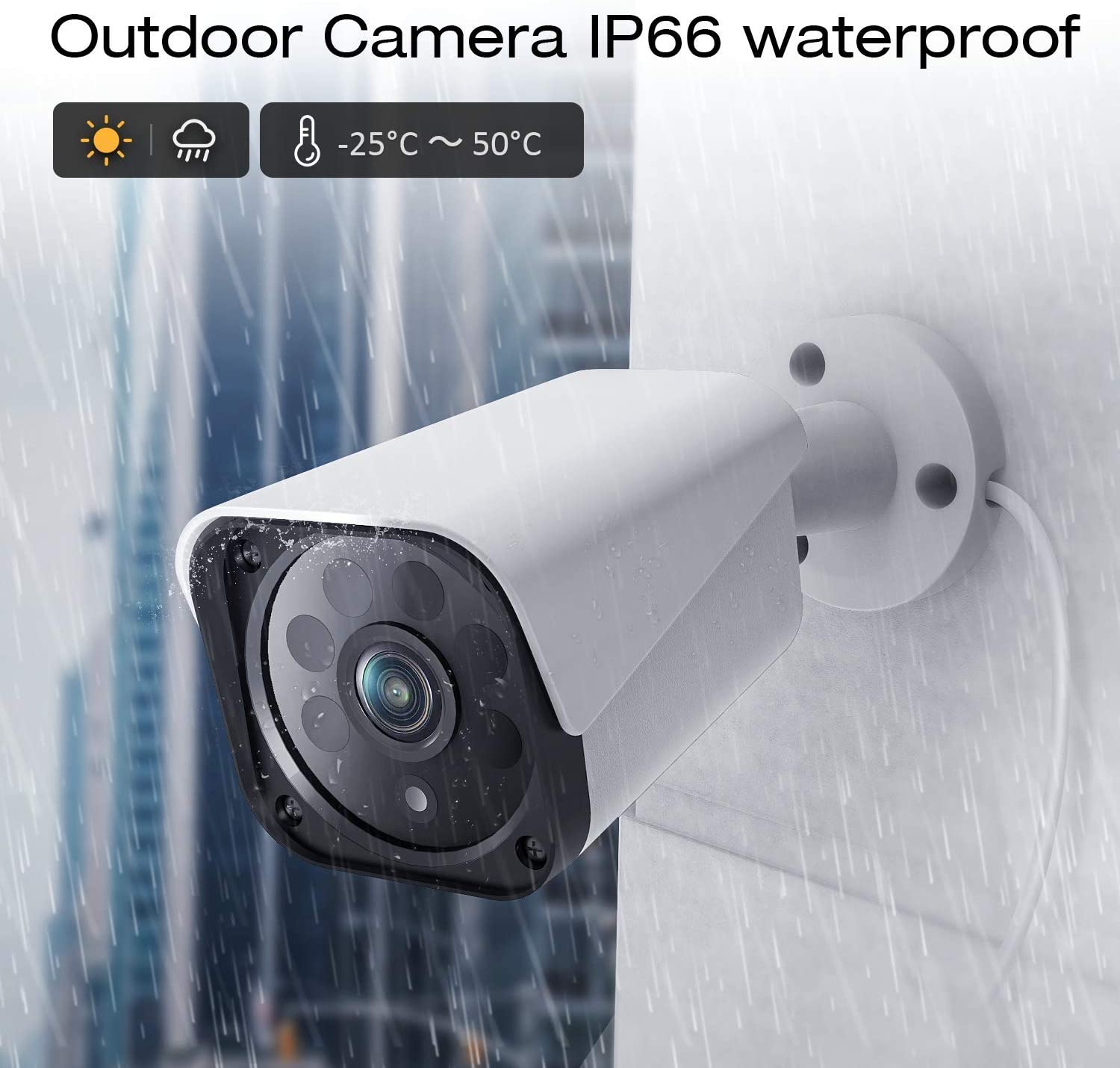 Toguard W208 8CH 1080P Outdoor Lite Wired DVR Security Surveillance Cameras With 3TB Hard Drive (Only Available In US)