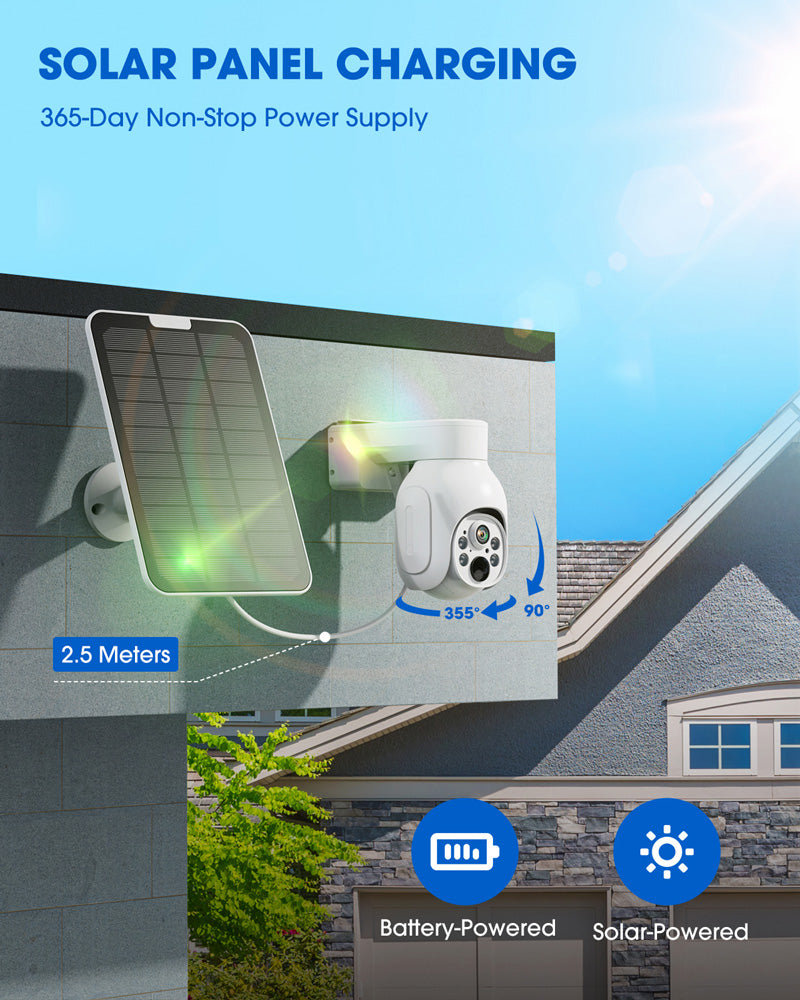 Toguard SC12 3MP 4G LTE No WiFi Cellular Security Camera With Solar Panel & SIM Card(USA  ONLY)