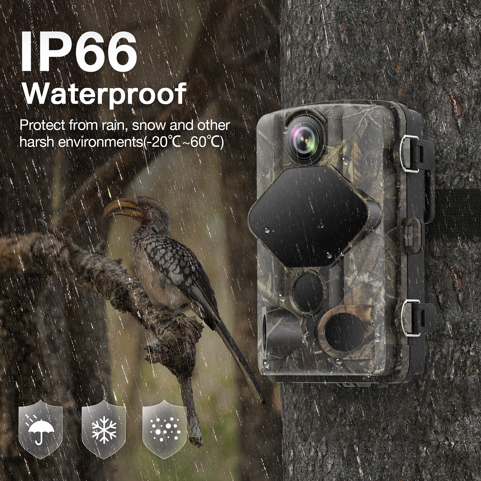 Toguard H75 4K Lite Trail Camera 24MP WiFi Bluetooth avec 46 LED infrarouges 850nm