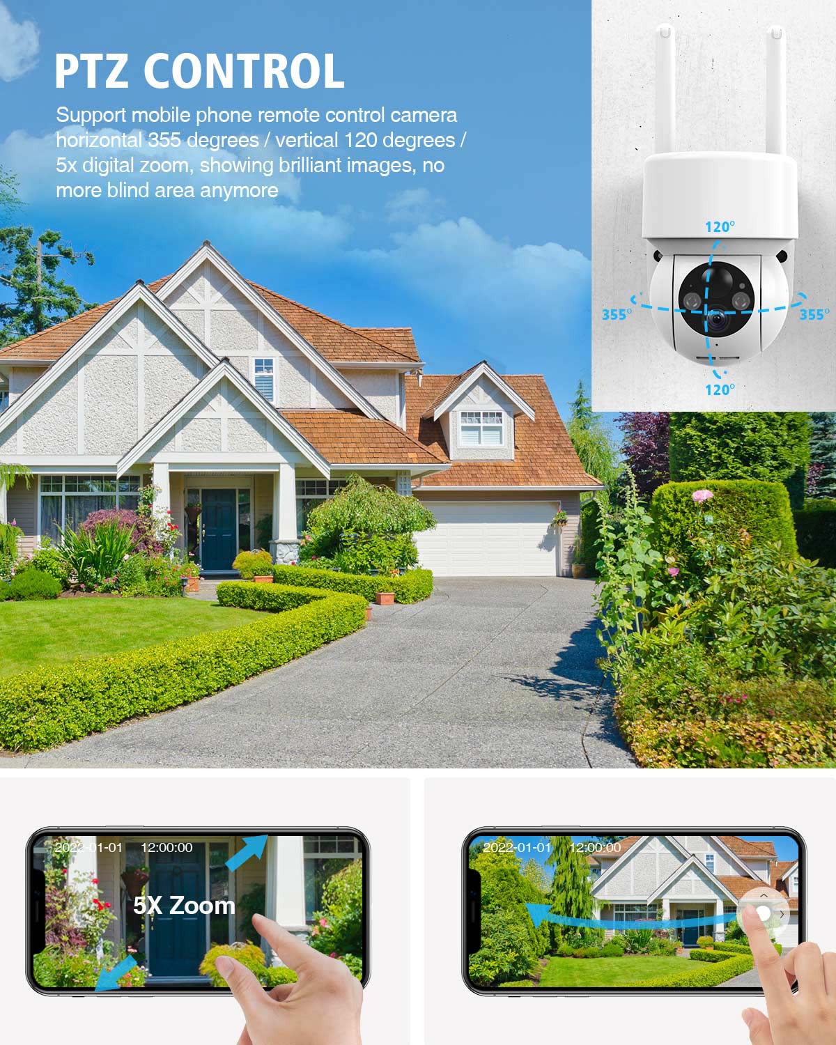 Toguard SC500 1080P Color Night Vision Wireless Security Camera (Without Solar Panel, Only Available In Europe, The UK)