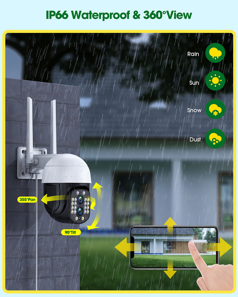 Toguard SC09 Wireless 10X Hybrid Zoom Auto Tracking 360° PTZ Security Camera （Only Available in Europe）