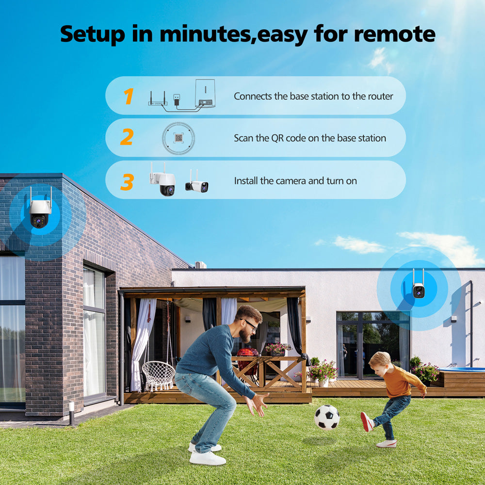 Toguard SC06 4MP 100% Wire-Free Battery Powered Security Camera System No Monthly Fee（Europe ONLY）