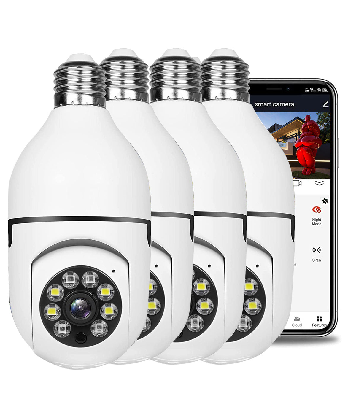 Toguard SC07 1080P Color Night Vision WiFi Light Bulb Security Camera