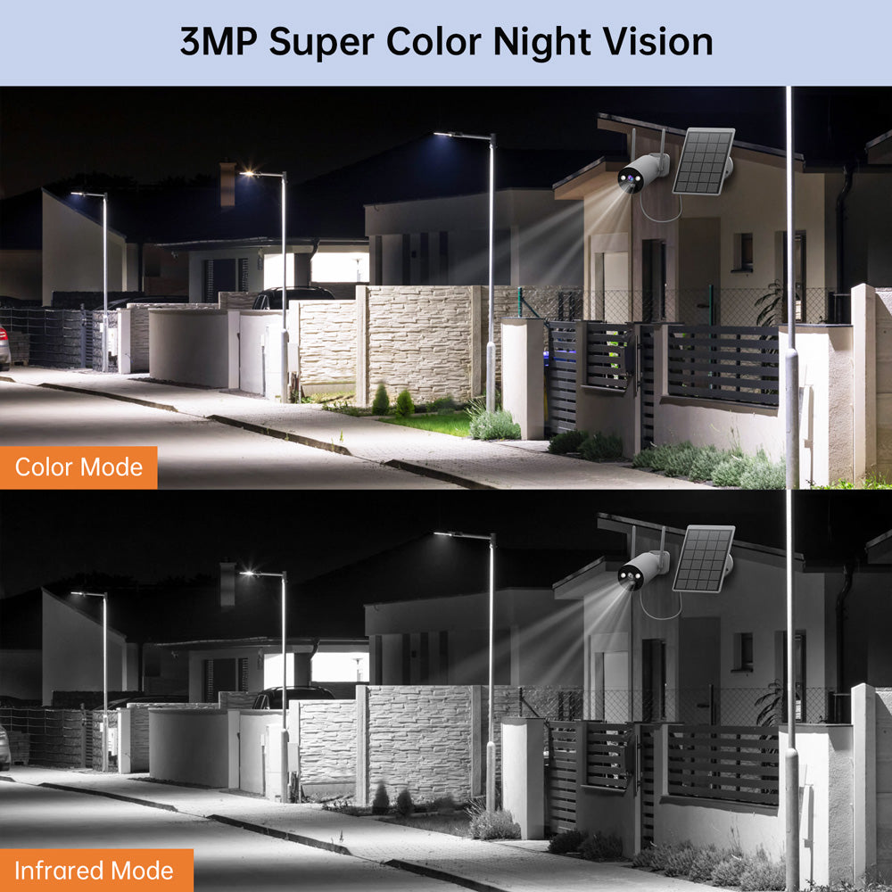 Toguard SC08 3MP Wireless Solar Security Camera With Color Night Vision（Only available in the US and Canada）
