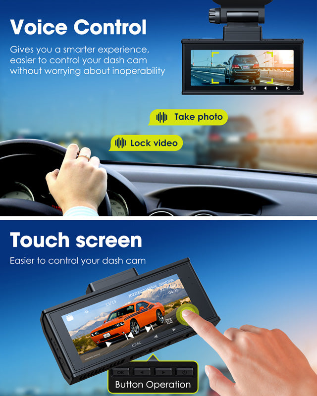 Toguard DC15 Real 4K+ 2K Front and Rear Dual Sony Sensor Dash Camera, The Highest-Definition & Performance Dashcam