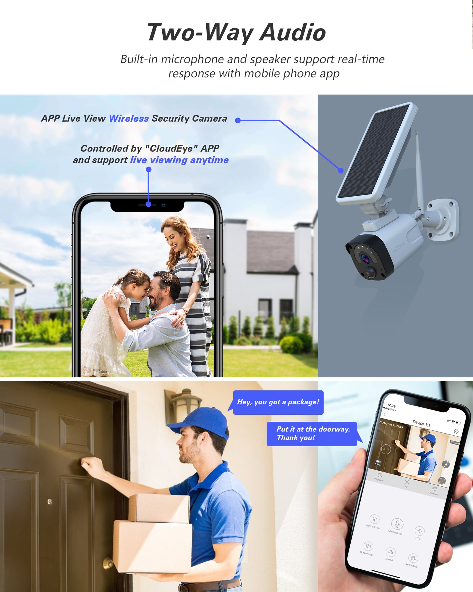 Toguard SC04 3MP Wireless Solar Security Camera With HDMI Base Station