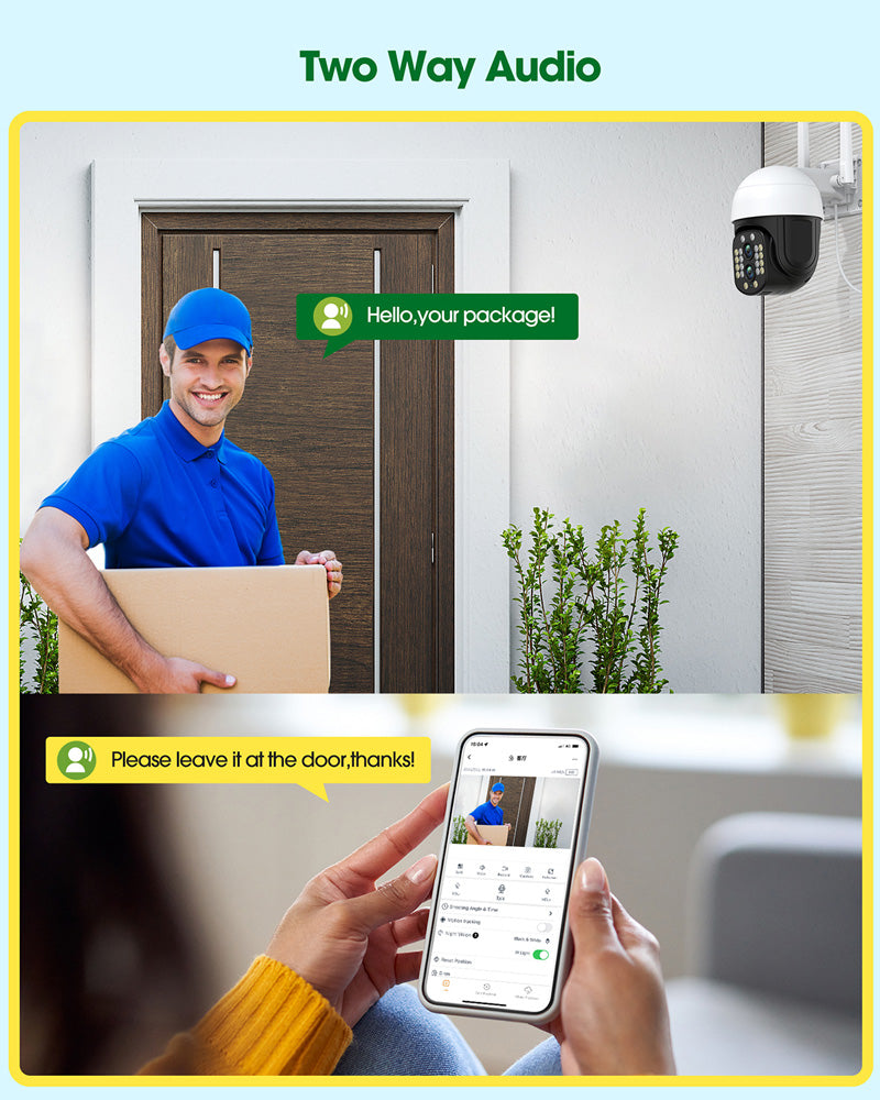 Toguard SC09 Wireless 10X Hybrid Zoom Auto Tracking 360° PTZ Security Camera （Only Available in Europe）