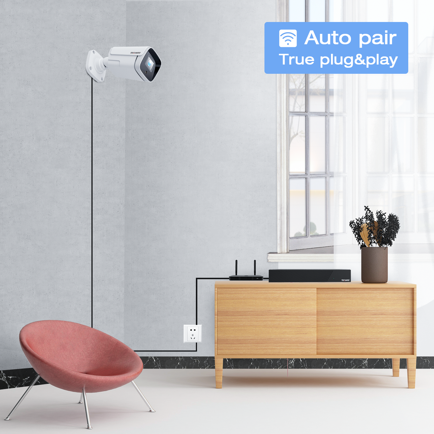 A Single Security Camera For Toguard W504 Security System