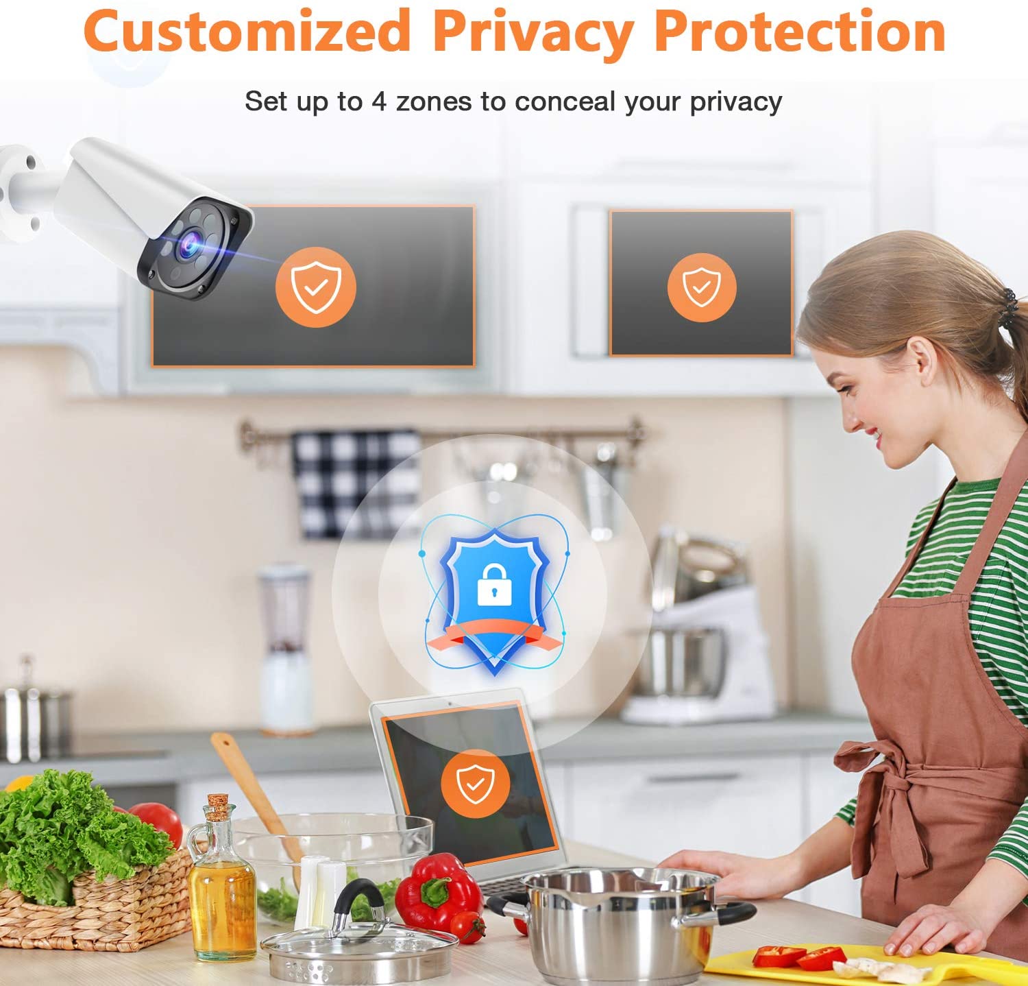 Toguard W204 Home Security Camera System 4pcs 1080P Cameras（Only available in the US）