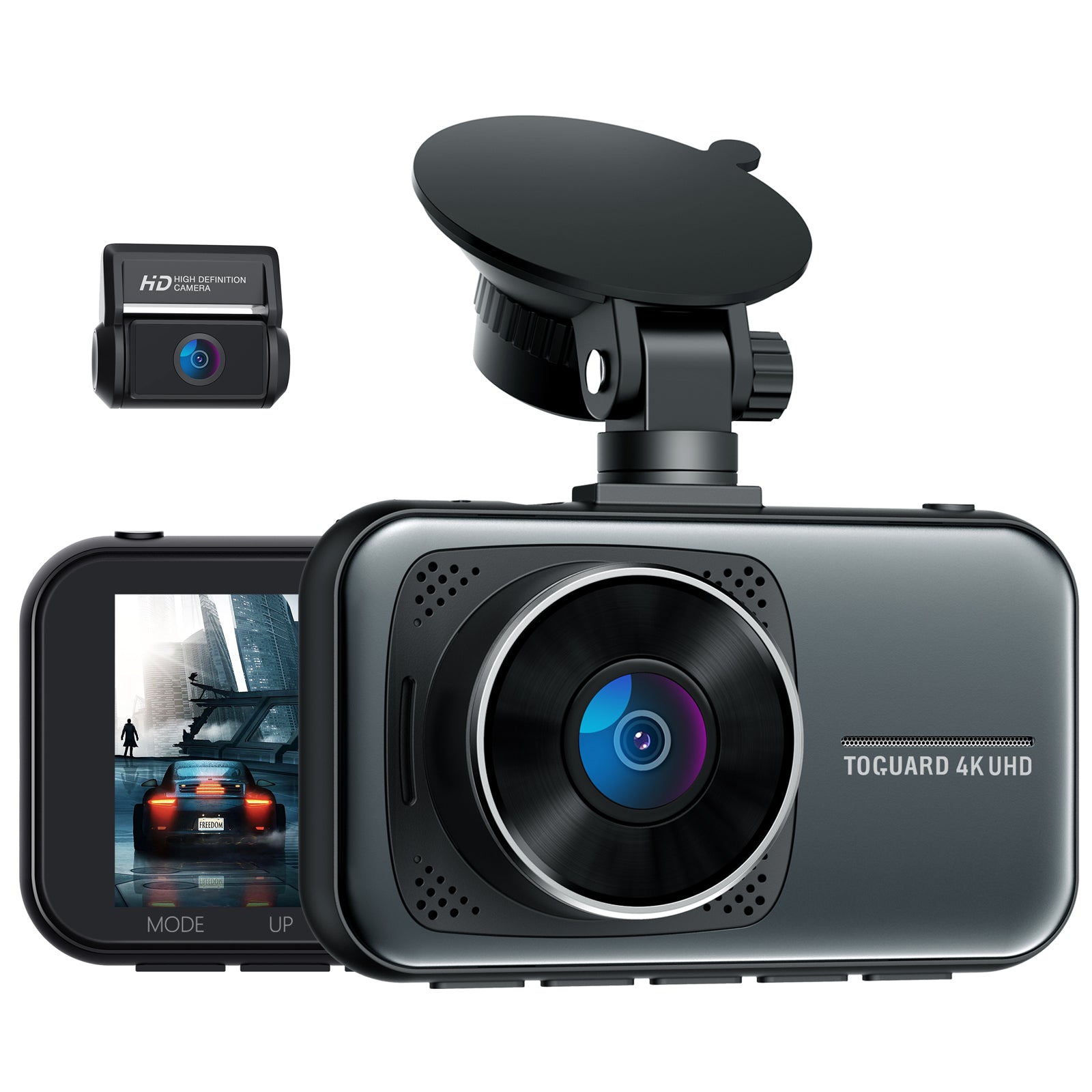 Toguard C200 4K ,2160P & 1080P Front and Rear Dual Dash Camera 3 inch LCD Display
