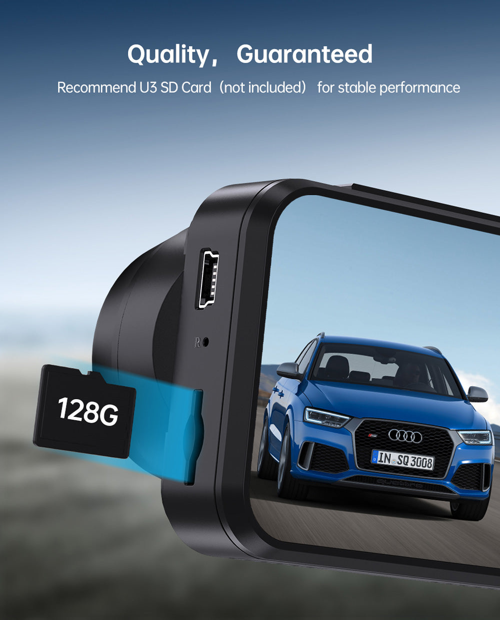 Toguard DC45 2'' LCD Front 4K and Rear 1080P Mini Dash Cam With Loop Recording/Parking Monitor For All Cars（Only available in Europe）