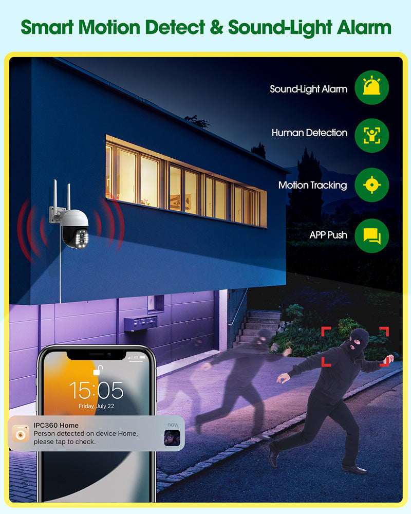 Toguard SC09 Wireless 10X Hybrid Zoom Auto Tracking 360° PTZ Security Camera （Only Available in Europe）