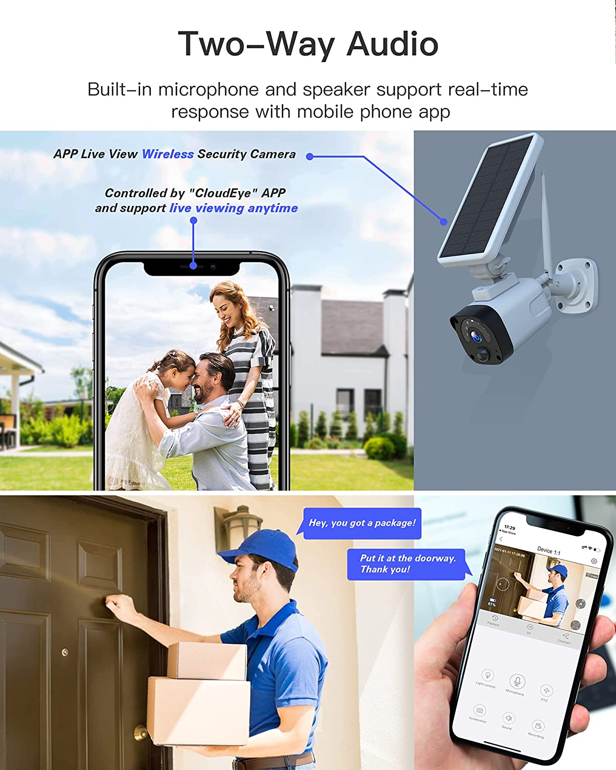 Toguard W603 Wireless Security Camera System Outdoor, 3MP Solar Surveillance Camera System Include Base Station and 3 WiFi Cameras
