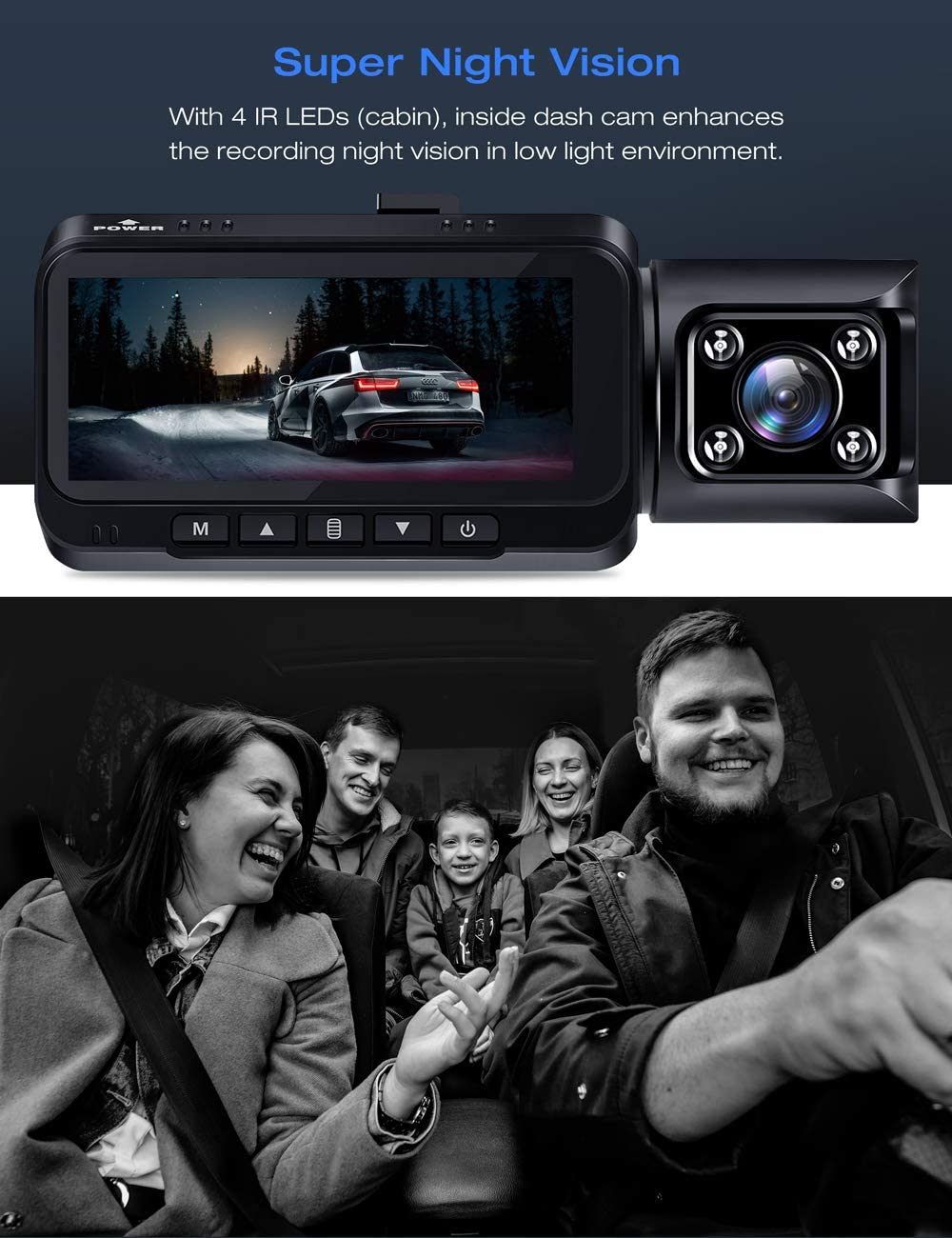 Toguard CE67A 4K Front und Inside GPS WiFi 2160P + 1080P Dual Dash Camera