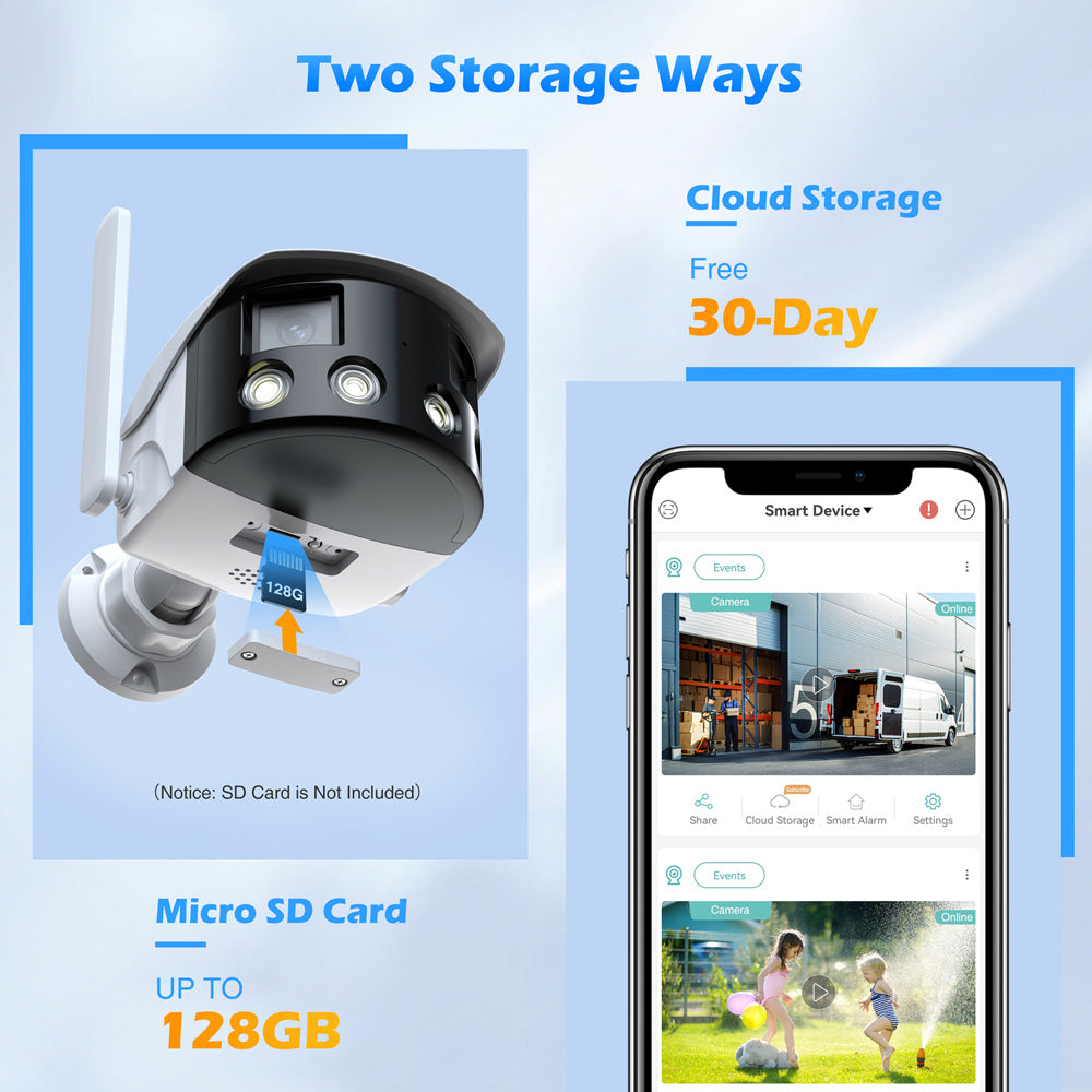 Toguard SC10 4MP Dual-Lens 180° Ultra Wide Angle Wireless Security Camera(USA  ONLY)