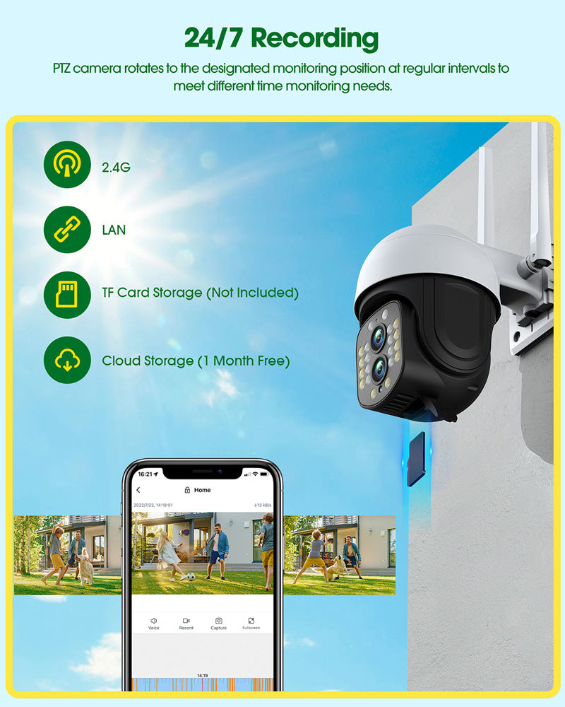 Toguard SC09 Wireless 10X Hybrid Zoom Auto Tracking 360° PTZ Security Camera （Only Available in Europe）