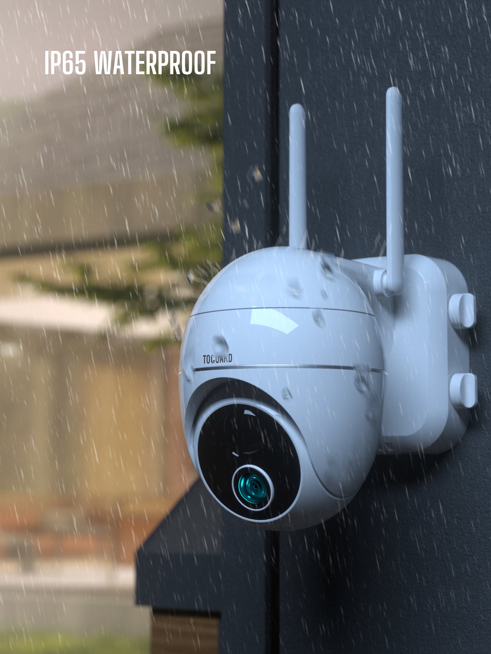 Toguard AP50 WiFi-Überwachungskamera im Freien, drahtlose PTZ-Überwachungskamera für zu Hause mit Zwei-Wege-Audio