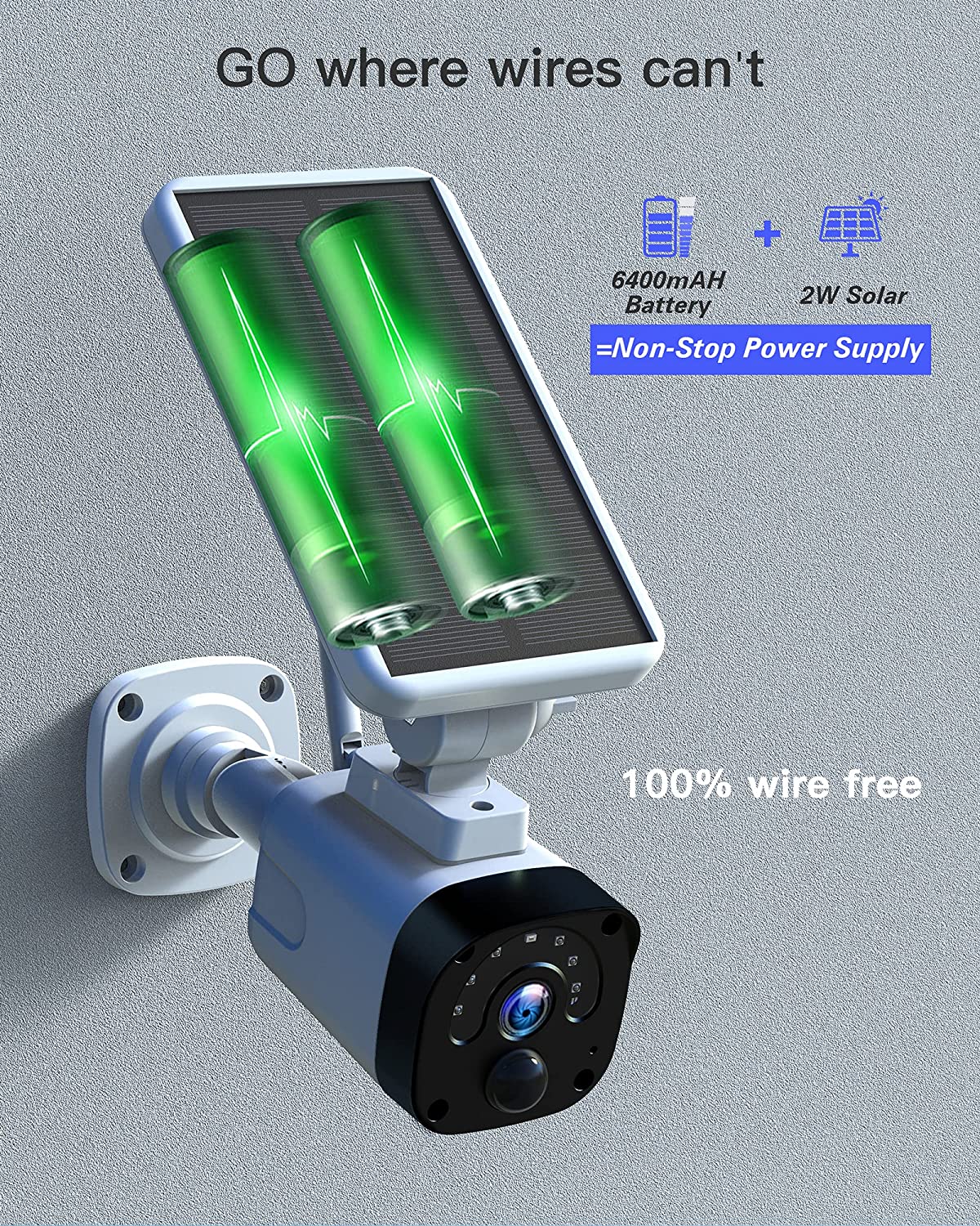 Toguard W603 Wireless Security Camera System Outdoor, 3MP Solar Surveillance Camera System Include Base Station and 3 WiFi Cameras