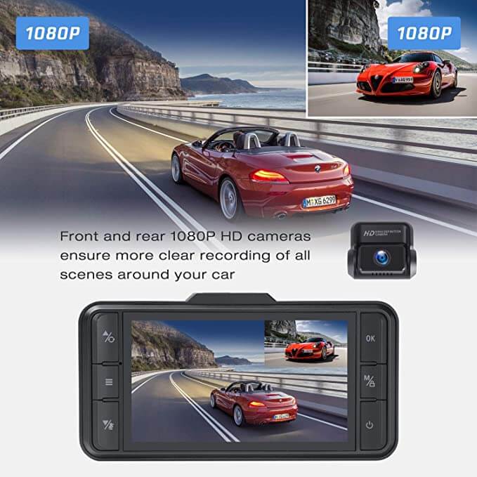 Toguard CE63 Dual Dash Cam Front and Rear Dual Lens in Car Camera - Toguard camera